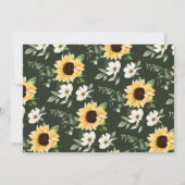 Zonnebloem Vrijgezellenfeest voor weduwschap Kaart (Achterkant)