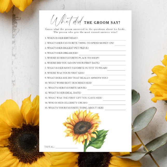 Zonnebloem vrijgezellenfeest Wat zei de bruidegom (Creator heeft geüpload)