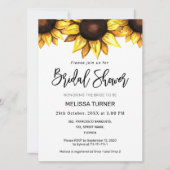 Zonnebloem Vrijgezellenfeest White Yellow Florence Aankondiging (Voorkant)