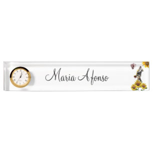 Zonnebloem, vuurwerk, naamplaat naambordje