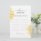 Zonnebloem Waar waren we vrijgezellenfeest? (Staand voorkant)