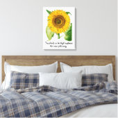 Zonnebloem Wall Art Canvas Bloem Vriend Gift (Insitu (Slaapkamer))