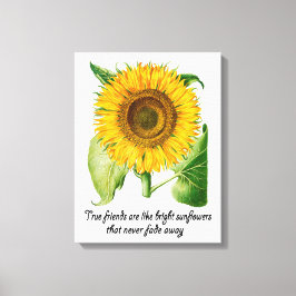 Zonnebloem Wall Art Canvas Bloem Vriend Gift