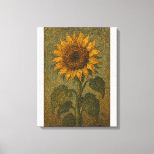 Zonnebloem Wall Art - Rustieke Botanische Huis Canvas Afdruk (Voorkant)