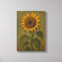 Zonnebloem Wall Art - Rustieke Botanische Huis