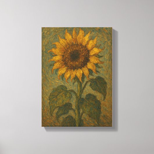  Zonnebloem Wall Art - Rustieke Botanische Huis Canvas Afdruk (Voorkant)