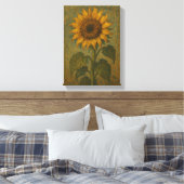  Zonnebloem Wall Art - Rustieke Botanische Huis Canvas Afdruk (Insitu (Slaapkamer))