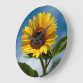 Zonnebloem wandklok (Hoek)
