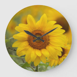 Zonnebloem wandklok
