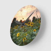 Zonnebloem Wandklok (Hoek)