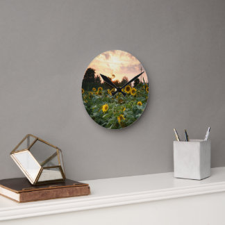 Zonnebloem Wandklok