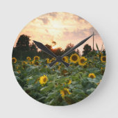 Zonnebloem Wandklok (Voorkant)