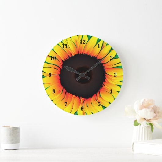 Zonnebloem Wandklok - Zonnezon (Huis)