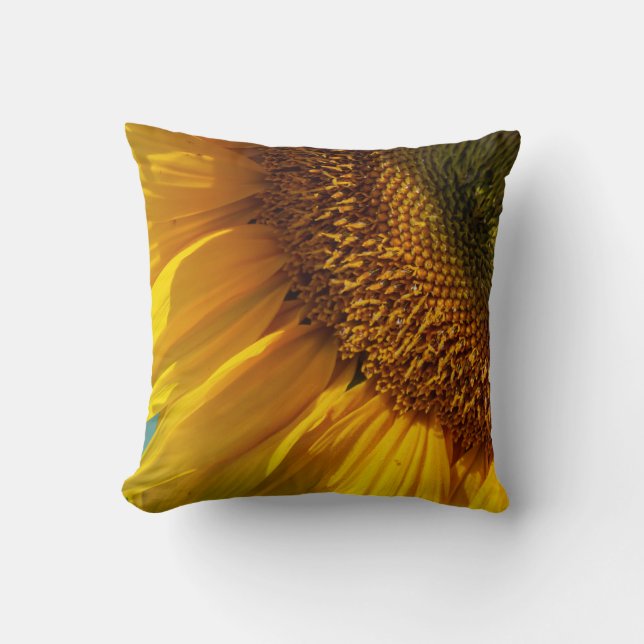 Zonnebloem wandkunst - Modern gele bloemdesign  Kussen (Voorkant)
