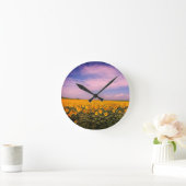 Zonnebloem Wandsluiting Ronde Klok (Huis)