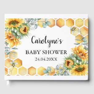 Zonnebloem Wat zal Baby Baby shower worden Gastenboek