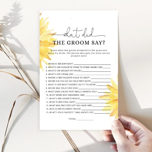 Zonnebloem Wat zei de bruidegom tegen het bruidssp