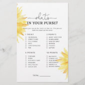 Zonnebloem wat zit er in je handtas? (Voorkant)