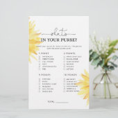 Zonnebloem wat zit er in je handtas? (Staand voorkant)