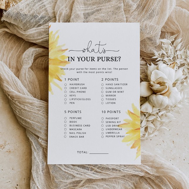 Zonnebloem wat zit er in je handtas? (Creator heeft geüpload)