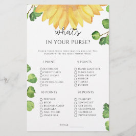 Zonnebloem wat zit er in je tas spel