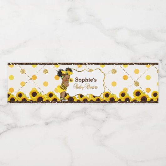 Zonnebloem water flesverpakking waterfles etiket (Enkel label)