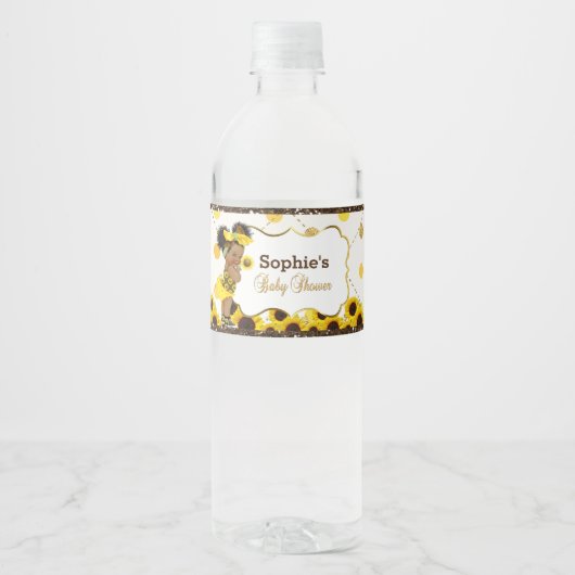 Zonnebloem water flesverpakking waterfles etiket (Voorkant)