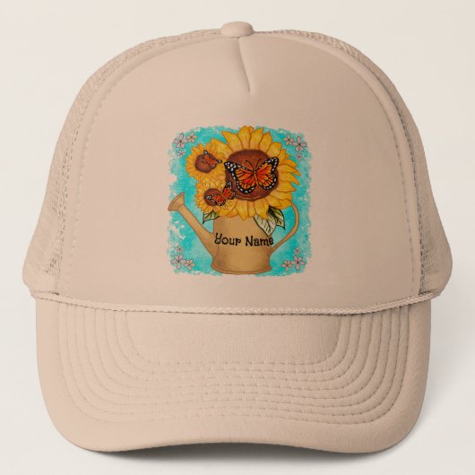 Zonnebloem Watercan Trucker Pet (Voorkant)