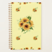 Zonnebloem Watercolor – Bloem Grafisch Planner (Voorkant)