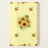 Zonnebloem Watercolor – Bloem Grafisch Planner (Achterkant)