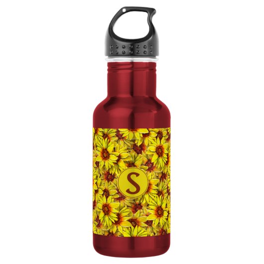 Zonnebloem Waterfles (Voorkant)