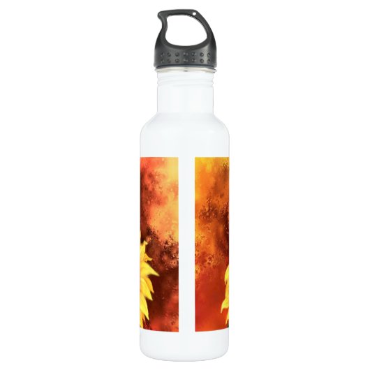 Zonnebloem Waterflesje Waterfles (Achterkant)