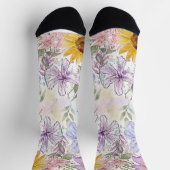 Zonnebloem waterkleur ontwerp sokken (Top)