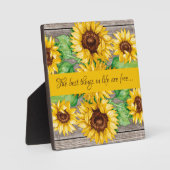 Zonnebloem Waterverf Aanmoedigingspagnaal Fotoplaat (Voorkant)