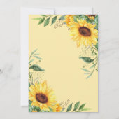 Zonnebloem Waterverf Afstuderen Hartelijk dank Bedankkaart (Achterkant)