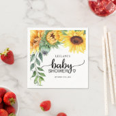 Zonnebloem Waterverf Baby shower Napkins Servet (Insitu)