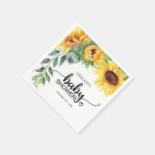 Zonnebloem Waterverf Baby shower Napkins Servet (Hoek)
