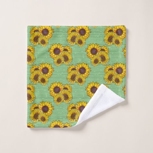 Zonnebloem Waterverf Bad Handdoek (Wasdoekje)