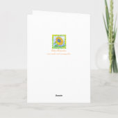 Zonnebloem Waterverf Bloemen Gelukkige Verjaardag Kaart (Achterkant)