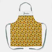 Zonnebloem Waterverf Bloemen gepersonaliseerd Schort (Voorkant)