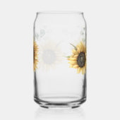 Zonnebloem Waterverf Bloemen Vrijgezellenfeest Cus Blikvorm Glas (Rechts)