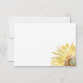 Zonnebloem Waterverf Boorsteen Notitiekaartje (Achterkant)