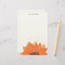 Zonnebloem Waterverf  Briefpapier