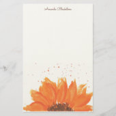 Zonnebloem Waterverf Briefpapier (Voorkant)