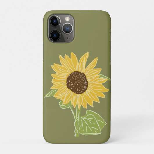 Zonnebloem waterverf Case-Mate iPhone case (Achterkant)