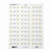 Zonnebloem waterverf daisy wilde bloem bruiloft etiket (Full Sheet)