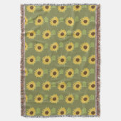 Zonnebloem waterverf deken (Voorkant Verticaal)