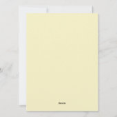 Zonnebloem waterverf elegante bruiloft menu (Achterkant)