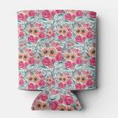 Zonnebloem Waterverf Floral Pattern Blikjeskoeler (Achterkant)