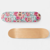 Zonnebloem Waterverf Floral Pattern Persoonlijk Skateboard (Horizontaal)